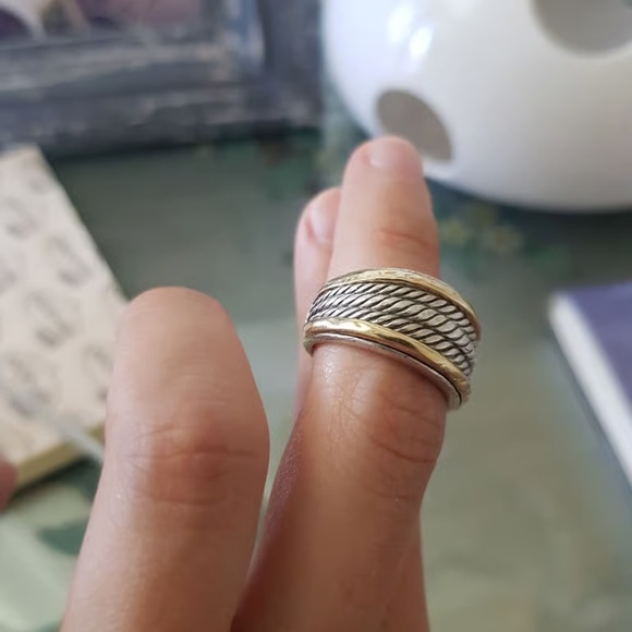 Chrome Hearts Two-Tone Braided Ring